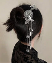 Original Design Silk Alloy Butterfly Tassel Hairpin