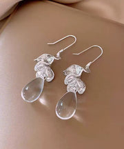 Original Design Silk Alloy Glass Water Drop Drop Earrings