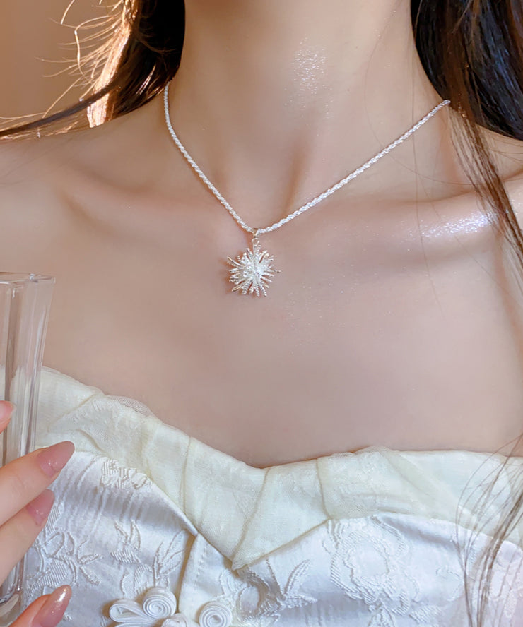 Original Design Silk Copper Zircon Fireworks Pendant Necklace