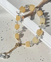Original Design Yellow Alloy Candy Charm Bracelet