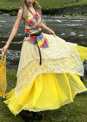 Original Design Yellow Silm Fit Holiday Three Piece Set Fall