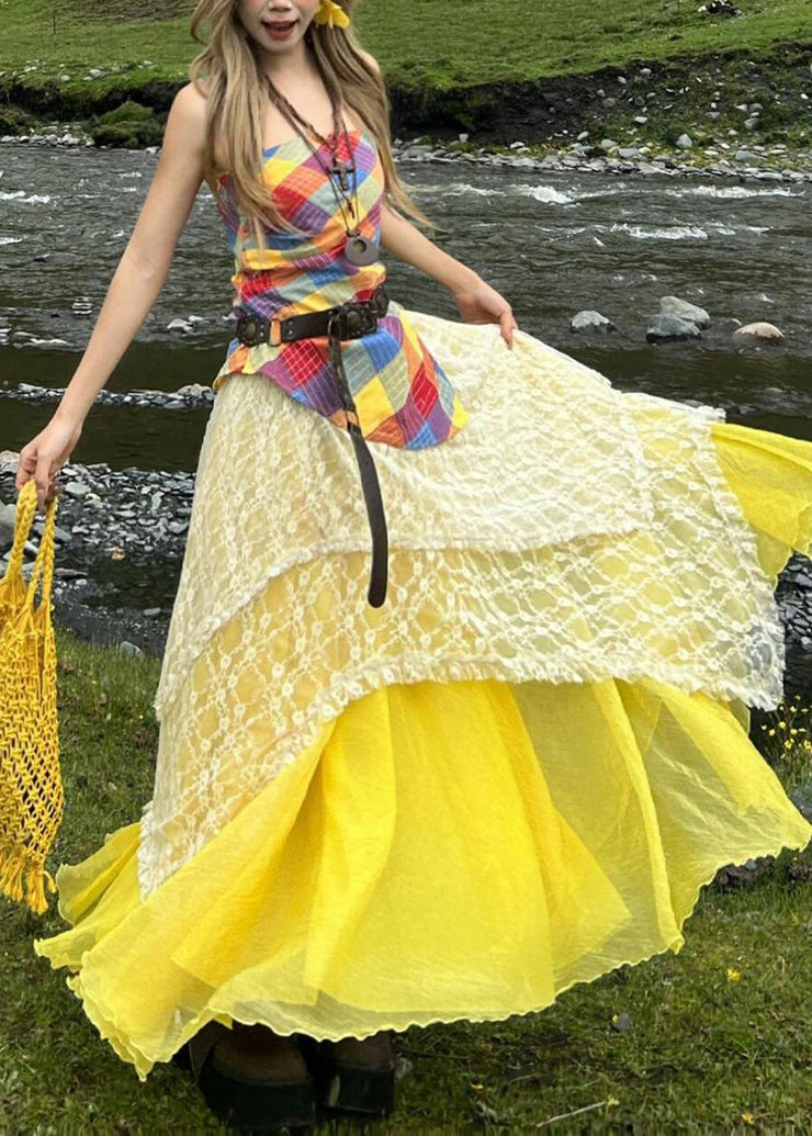 Original Design Yellow Silm Fit Holiday Three Piece Set Fall
