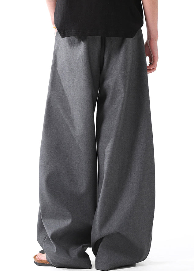 Original Grey Embroideried High Waist Cotton Mens Pants Summer