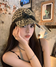 Original Leopard Print Lace Bow Baseball Cap Hat