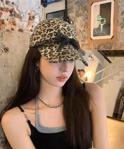 Original Leopard Print Lace Bow Baseball Cap Hat