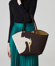 Original New Coffee Knitted Large Capacity Shoulder Bag