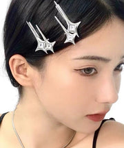Original Silk Metal Alloy Zircon Star Hairpin