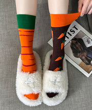 Original Trendy Print Asymmetric Mid Calf Socks