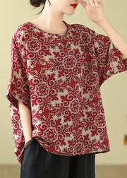 Plus Size Black Print T Shirt Summer