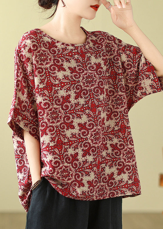 Plus Size Black Print T Shirt Summer