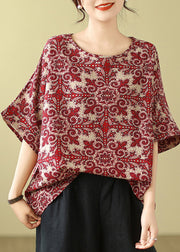 Plus Size Black Print T Shirt Summer