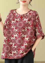 Plus Size Black Print T Shirt Summer