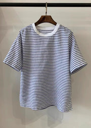 Plus Size Blue Oversized Plaid Linen Tank Summer