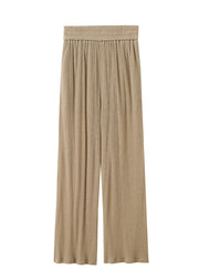 Plus Size Coffee Tie Waist Side Knit Two Pieces Set Summer