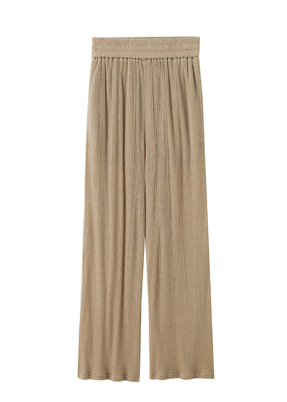 Plus Size Coffee Tie Waist Side Knit Two Pieces Set Summer