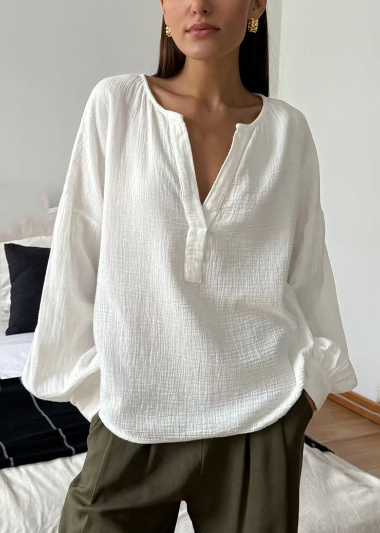 Plus Size Green V Neck Patchwork Solid Tops Fall