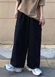 Plus Size Khaki Pockets Solid Cotton Men Pants Summer
