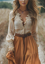 Plus Size V Neck Wrinkled Patchwork Cotton Long Dresses Summer