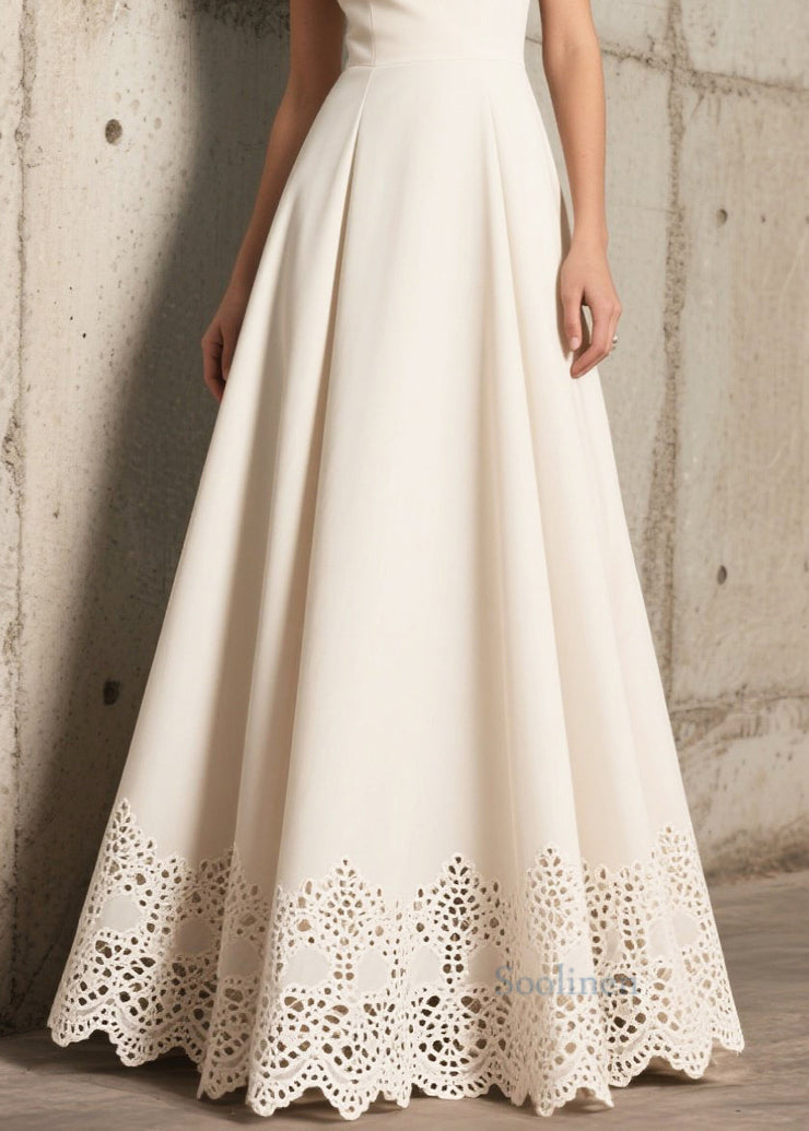 Plus Size White Exra Large Hem Hollow Out Chiffon Dinner Dress Summer