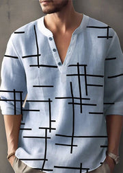 Plus Size White O-Neck Print Cotton T Shirt Men Fall