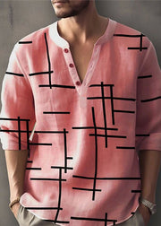 Plus Size White O-Neck Print Cotton T Shirt Men Fall