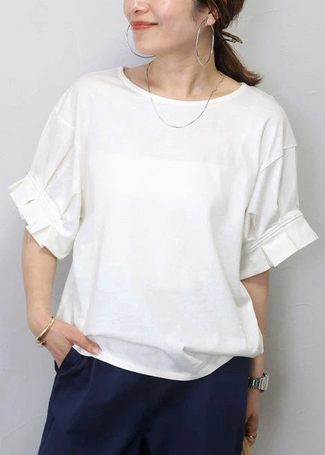 Plus Size White Oversized Cotton Tanks Summer