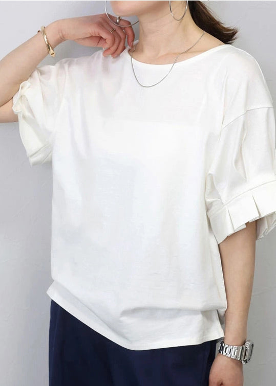 Plus Size White Oversized Cotton Tanks Summer