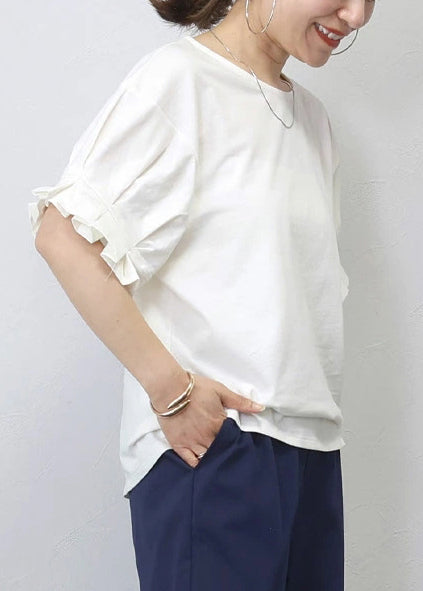 Plus Size White Oversized Cotton Tanks Summer