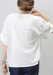 Plus Size White Oversized Cotton Tanks Summer