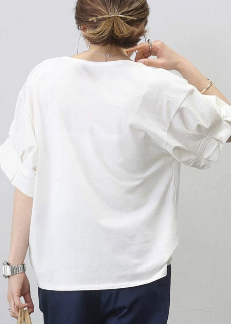 Plus Size White Oversized Cotton Tanks Summer