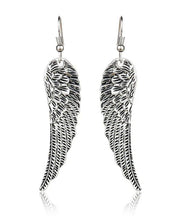 Punk Retro Sterling Silver Angel Wings Hoop Earrings