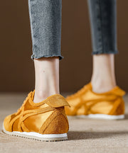 Purple Suede Splicing Comfortable Flats Lace Up