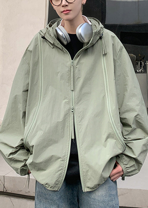 Purple Zippered Oversized Men UPF 50+ Coat Hooded