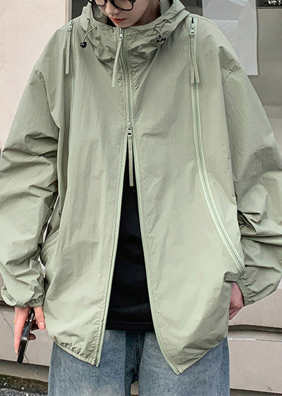 Purple Zippered Oversized Men UPF 50+ Coat Hooded