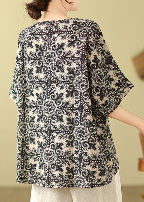 Red O-Neck Loose Top Short Sleeve