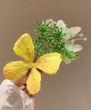 Retro Blue Alloy Butterfly Floral Hairpin