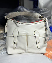 Retro Brown Solid Durable Faux Leather Satchel Handbag