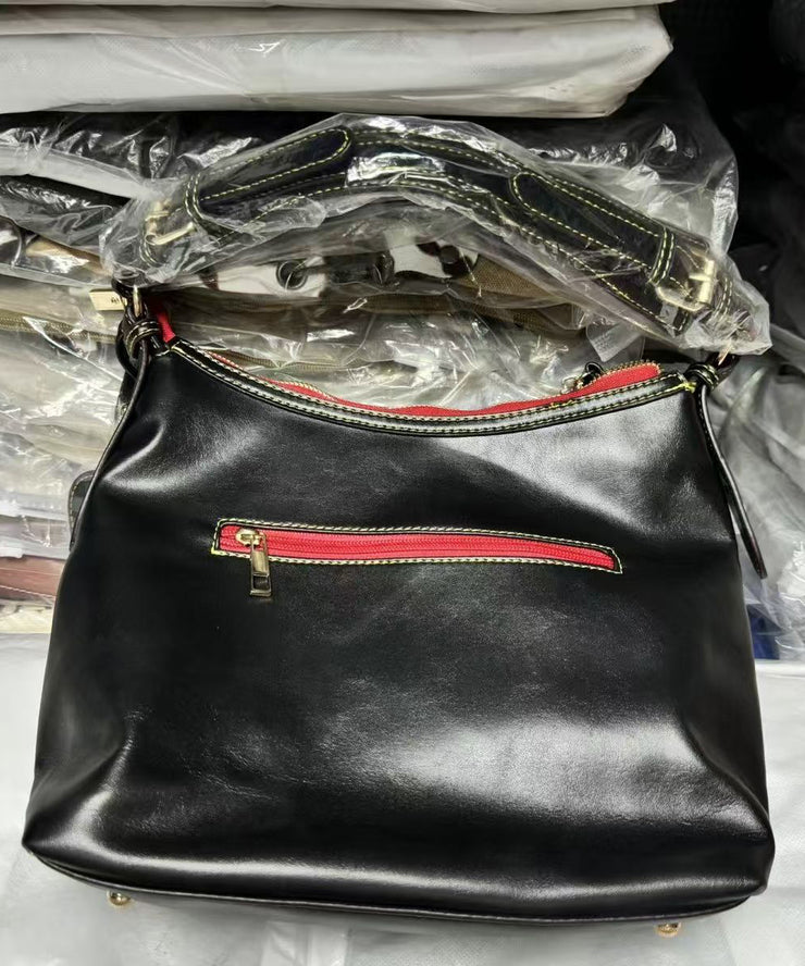 Retro Brown Solid Durable Faux Leather Satchel Handbag