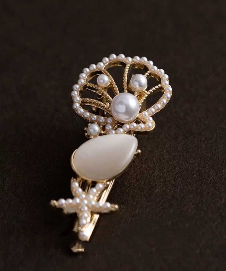 Retro Gold Alloy Pearl Cat&