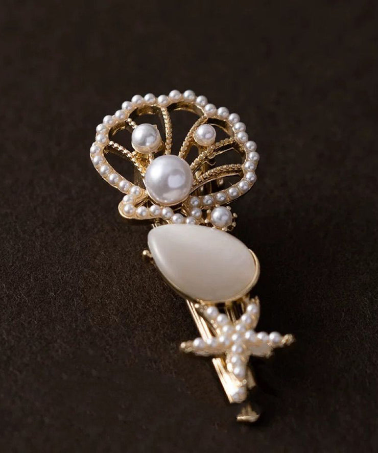Retro Gold Alloy Pearl Cat&