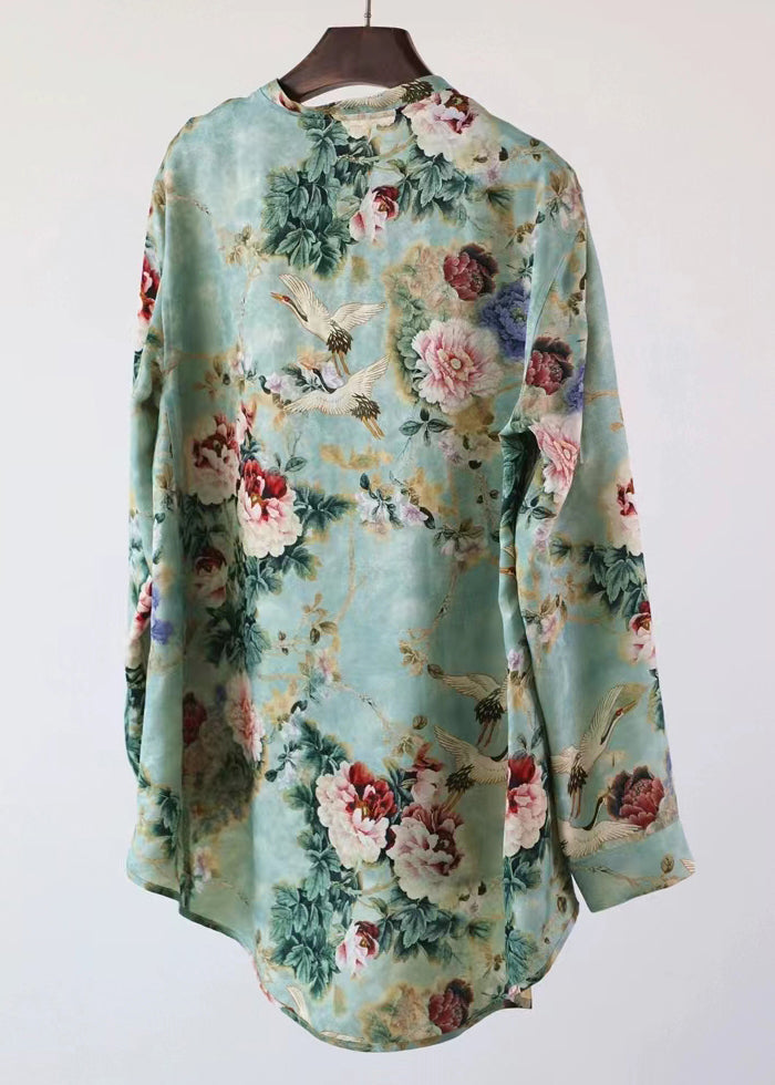 Sapporo – Bright Green Silk Button Shirt
