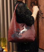 Retro Mulberry Embroidered Large Capacity Shoulder Bag