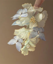 Retro Multicolor Tulle Butterfly Floral Pearl Hairpin