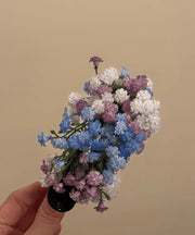 Retro Rainbow Resin Baby's Breath Floral Hairpin