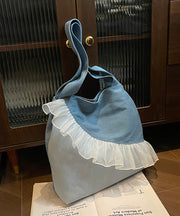 Retro Ruffled Patchwork Durable Cotton Women Handbags