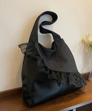 Retro Ruffled Patchwork Durable Cotton Women Handbags
