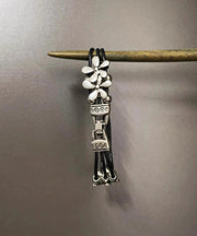 Retro Silk Stainless Steel Alloy Floral Bracelet