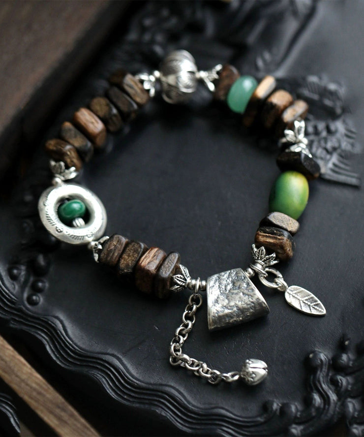 Retro Sterling Silver Eaglewood Charm Bracelet