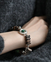 Retro Sterling Silver Eaglewood Charm Bracelet