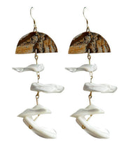 Retro White Sterling Silver Overgild Tassel Drop Earrings